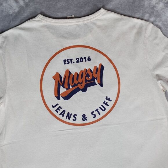 Mugsy Jeans Other - Mugsy Jeans And Stuff Graphic Crewneck T Shirt Mens Large Beige